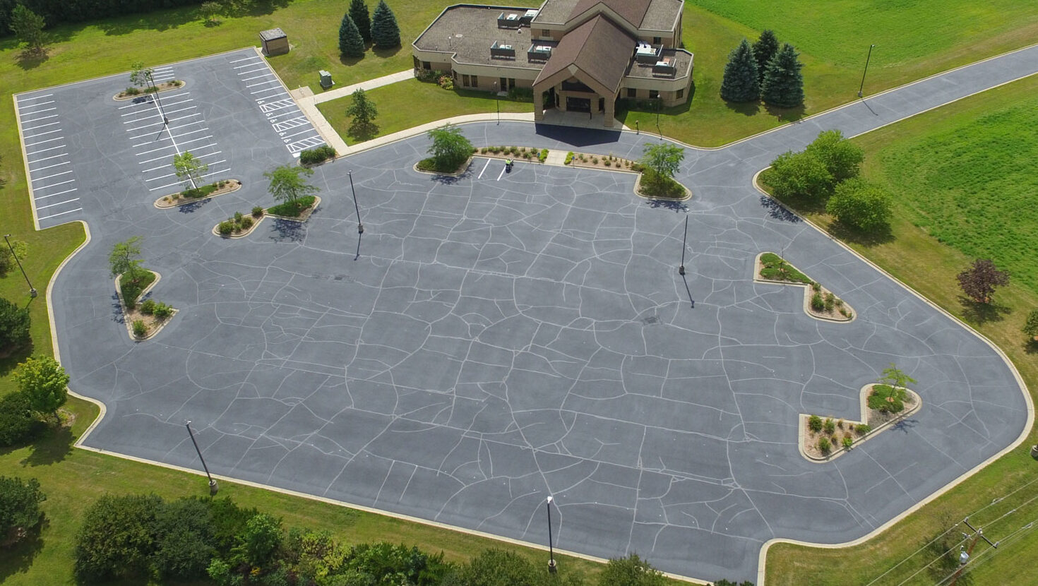 Before — Woodbury Church Parking Lot Striping