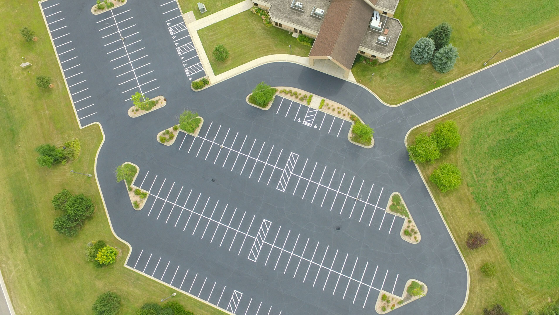 After — Woodbury Church Parking Lot Striping